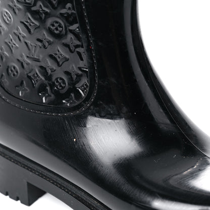 Louis Vuitton Rubber Embossed Monogram Splash Rain Boots 38 Black 11 of 15