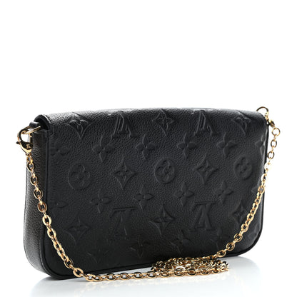Louis Vuitton Empreinte Pochette Felicie Chain Wallet Black 3 of 5