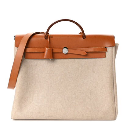 Hermes Toile Vache Calfskin Herbag 39 MM Natural 1 of 11