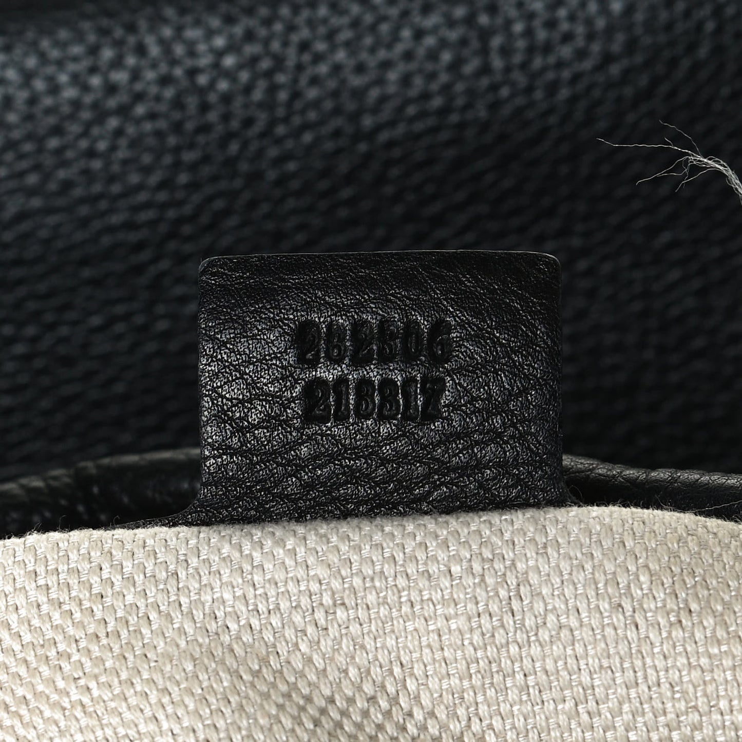 Pebbled Calfskin Large Soho Top Handle Bag Black