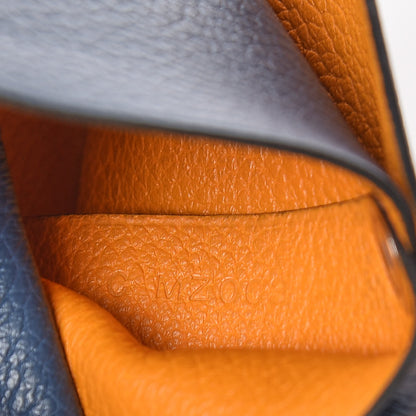 Hermes Evercolor Verso Bastia Coin Purse Bleu Agate Jaune D'Or 6 of 8