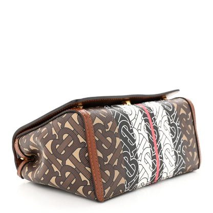 Burberry E-Canvas Monogram Stripe Hackberry Crossbody Bag Bridle Brown 4 of 10