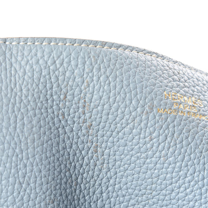 Hermes Taurillon Clemence Double Sens 36 Reversible Tote Bleu Lin Bleu Obscur 13 of 18