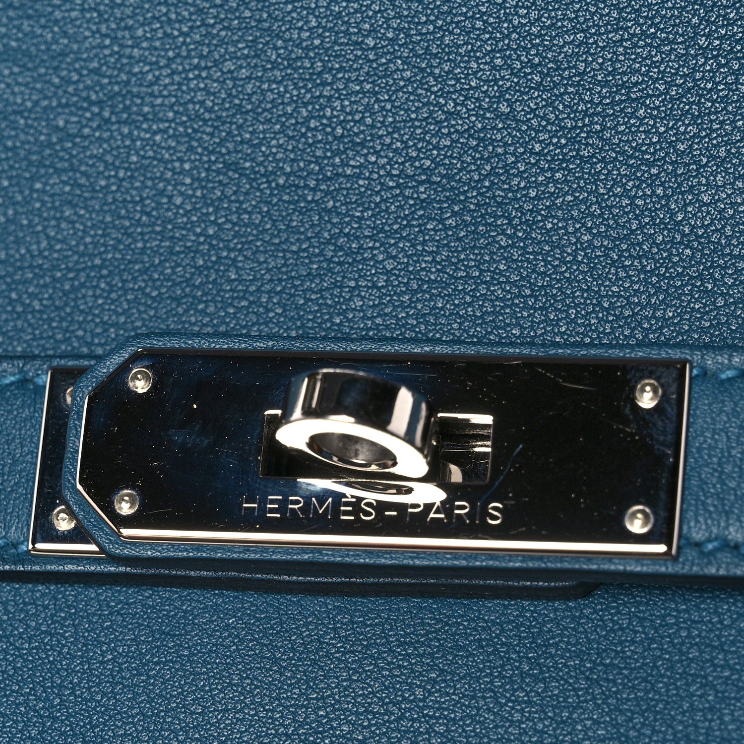 Hermes Taurillon Clemence Swift Jypsiere 28 Cobalt 9 of 9