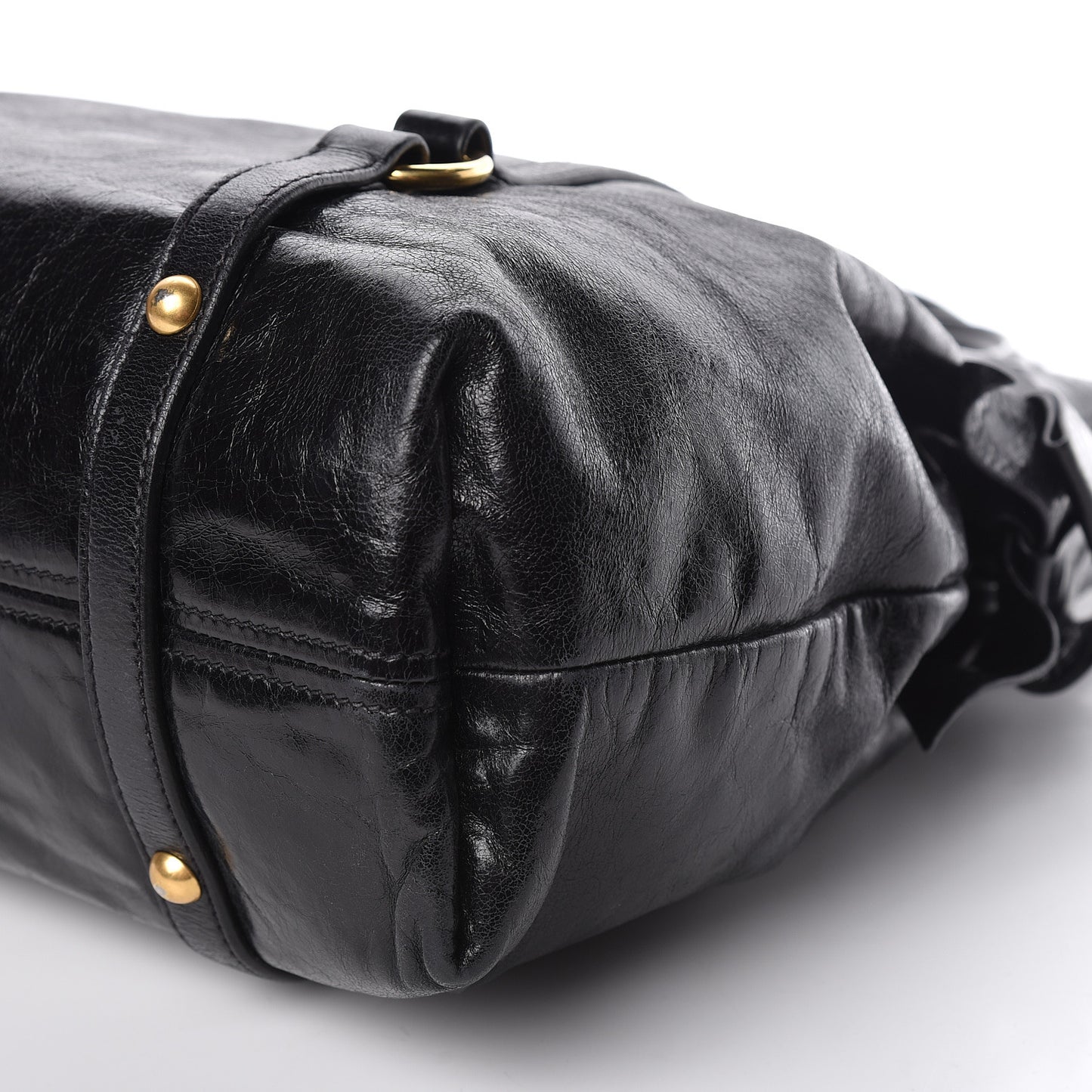 Vitello Lux Bow Tote Black