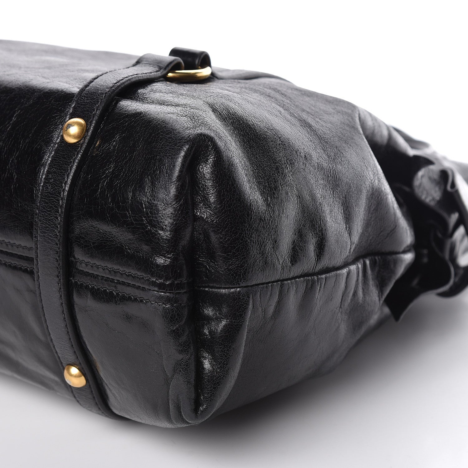 Miu Miu Vitello Lux Bow Tote Black 10 of 11