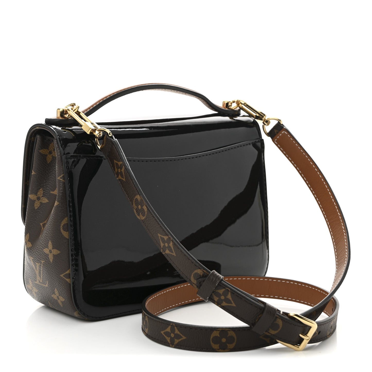 Patent Calfskin Monogram Cherrywood BB Black