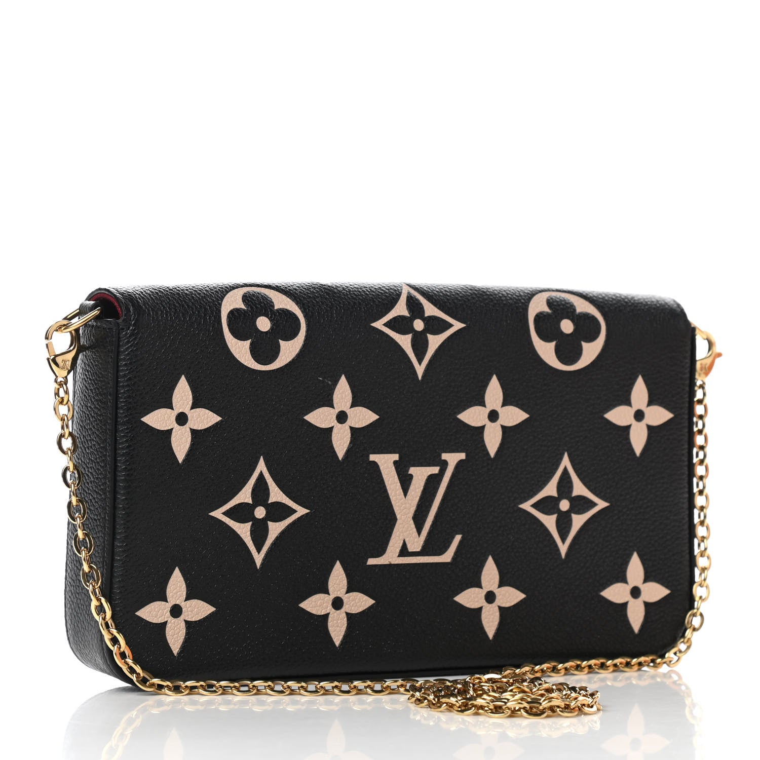 Louis Vuitton Empreinte Monogram Giant Felicie Pochette Black Beige 5 of 12
