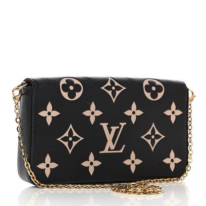 Louis Vuitton Empreinte Monogram Giant Felicie Pochette Black Beige 5 of 12