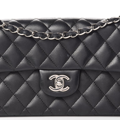 Chanel Lambskin Quilted East West Flap Black 16 of 17