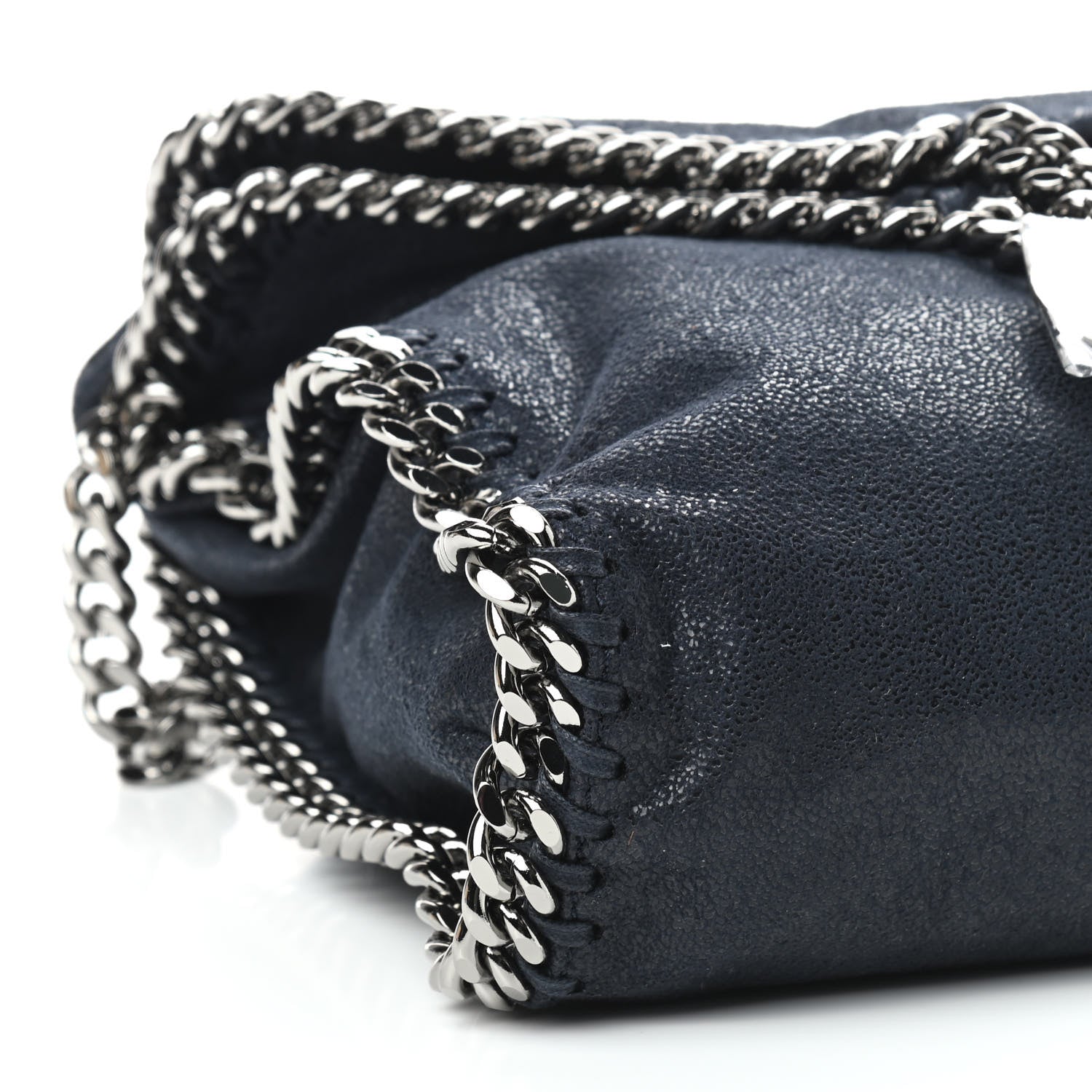 Stella McCartney Shaggy Deer Falabella Fold Over Tote Navy 7 of 8