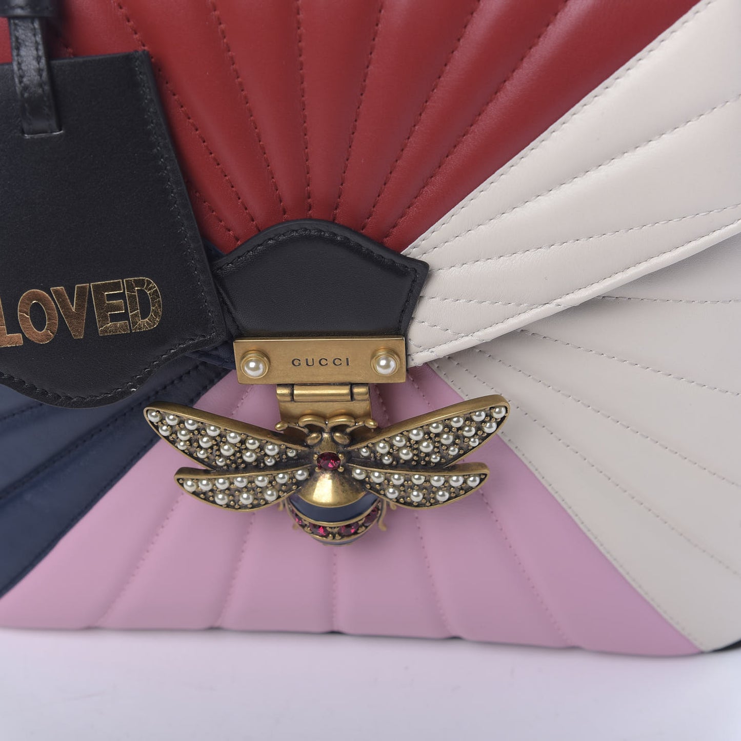 Calfskin Bamboo Trapuntata Queen Margaret Backpack Blue Agata Hibiscus Red Mystic White Sugar Pink