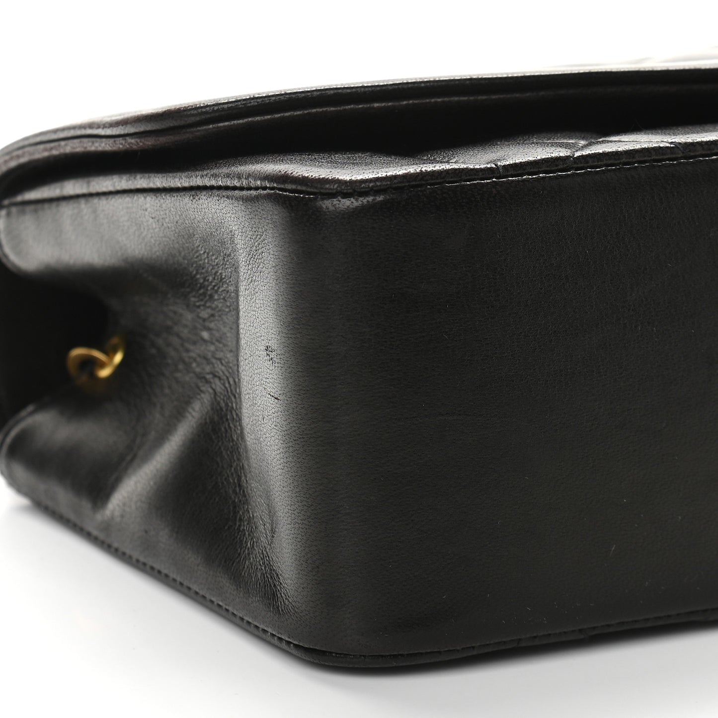 Lambskin Quilted Small Single Flap Black