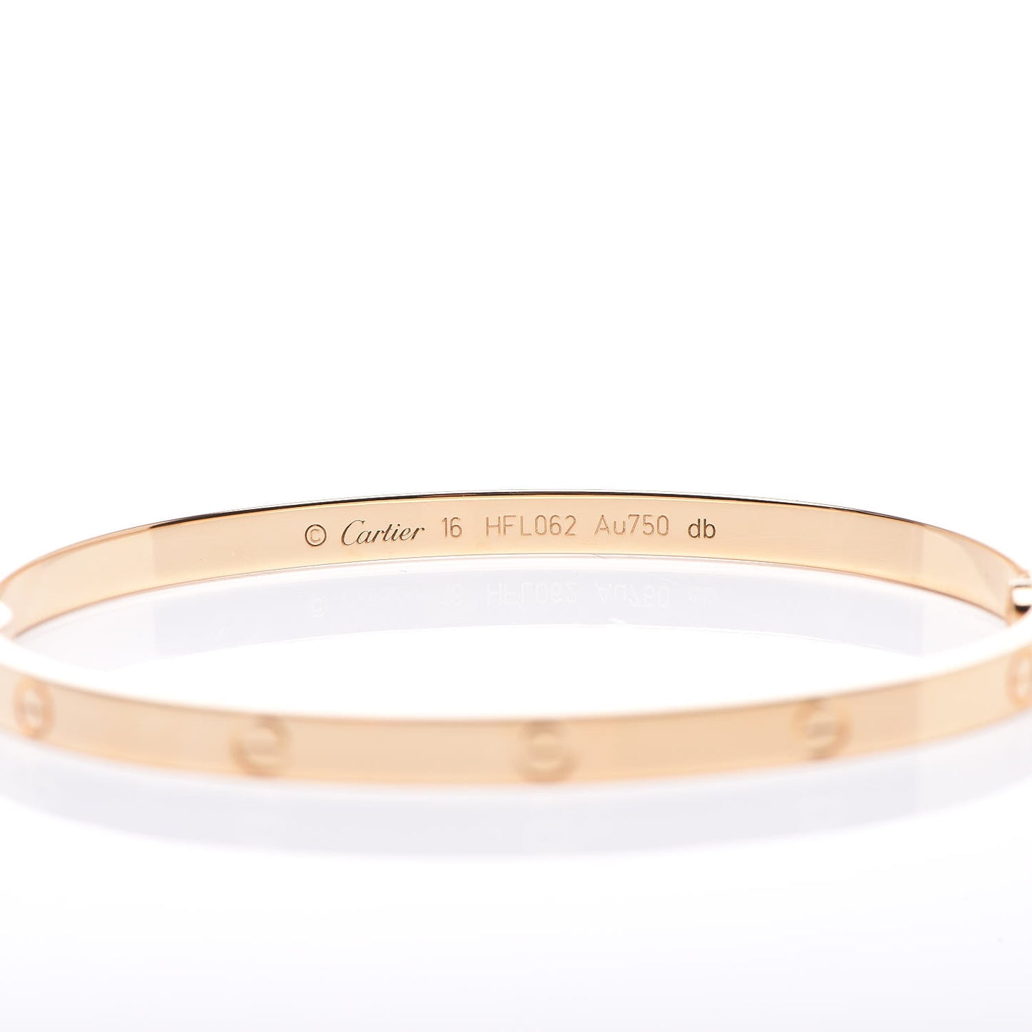 18K Yellow Gold Small LOVE Bracelet 16