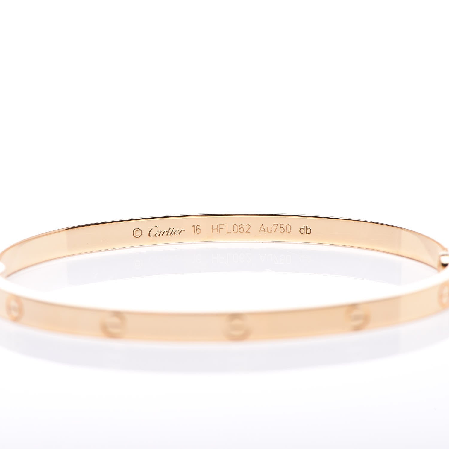 Cartier 18K Yellow Gold Small LOVE Bracelet 16 7 of 8