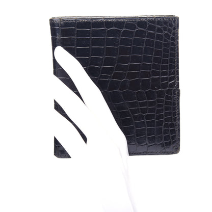 Hermes Shiny Alligator Wallet Black 2 of 9