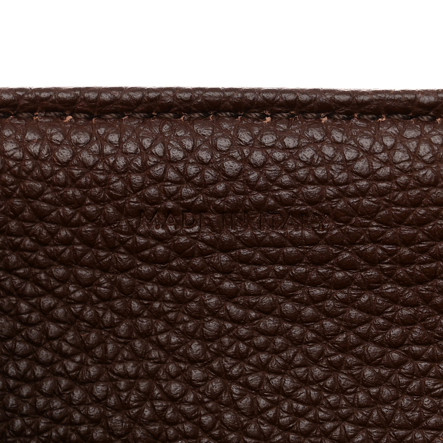 Grained Calfskin Classique 16 Top Handle Bag Brown