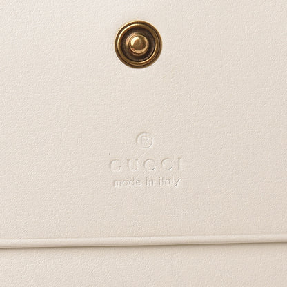 Gucci Calfskin Web Trapuntata GG Card Case Wallet Off White 6 of 9