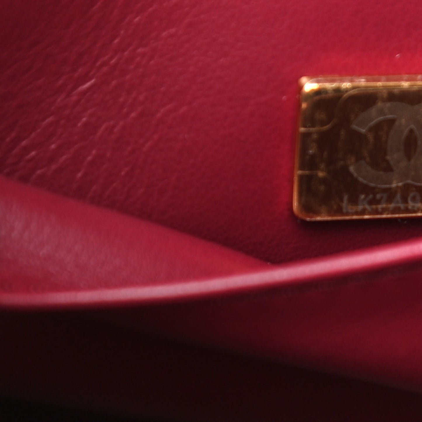 Caviar Quilted Coco First Flap Burgundy