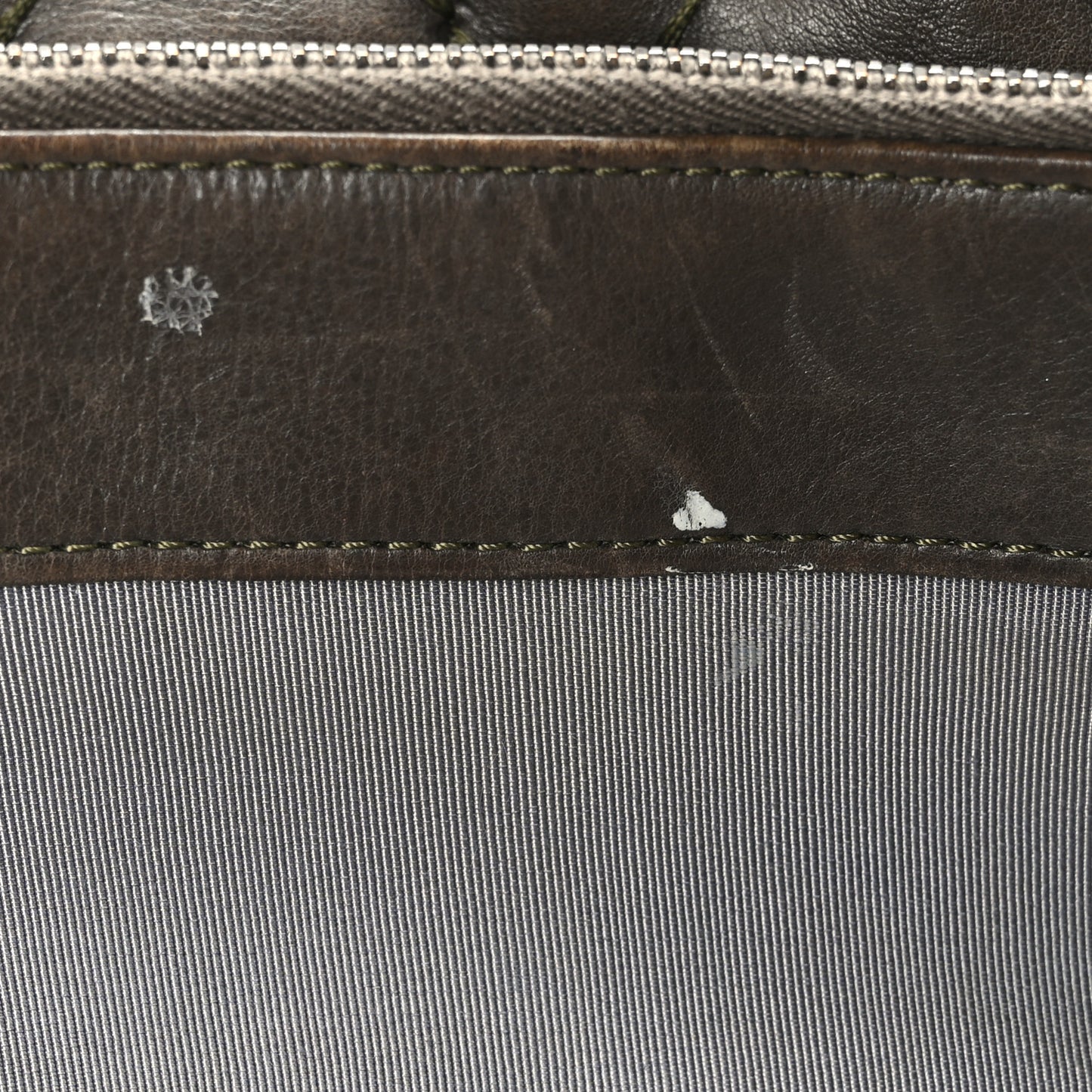 Calfskin Ultimate Stitch Shopping Tote Khaki