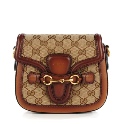 Gucci Monogram Small Lady Web Shoulder Bag Beige Cuir 1 of 8