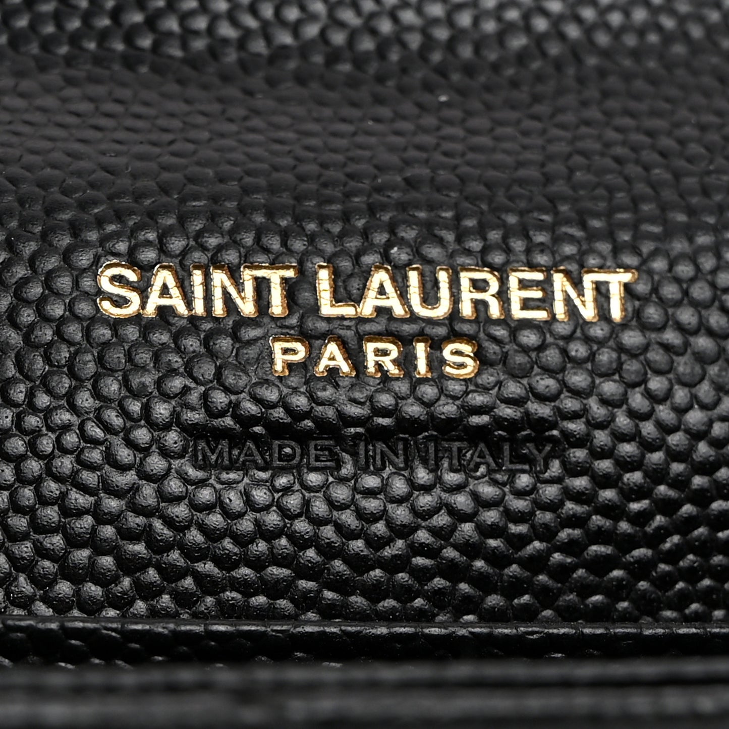 Grain De Poudre Matelasse Chevron Small Monogram Envelope Wallet Black