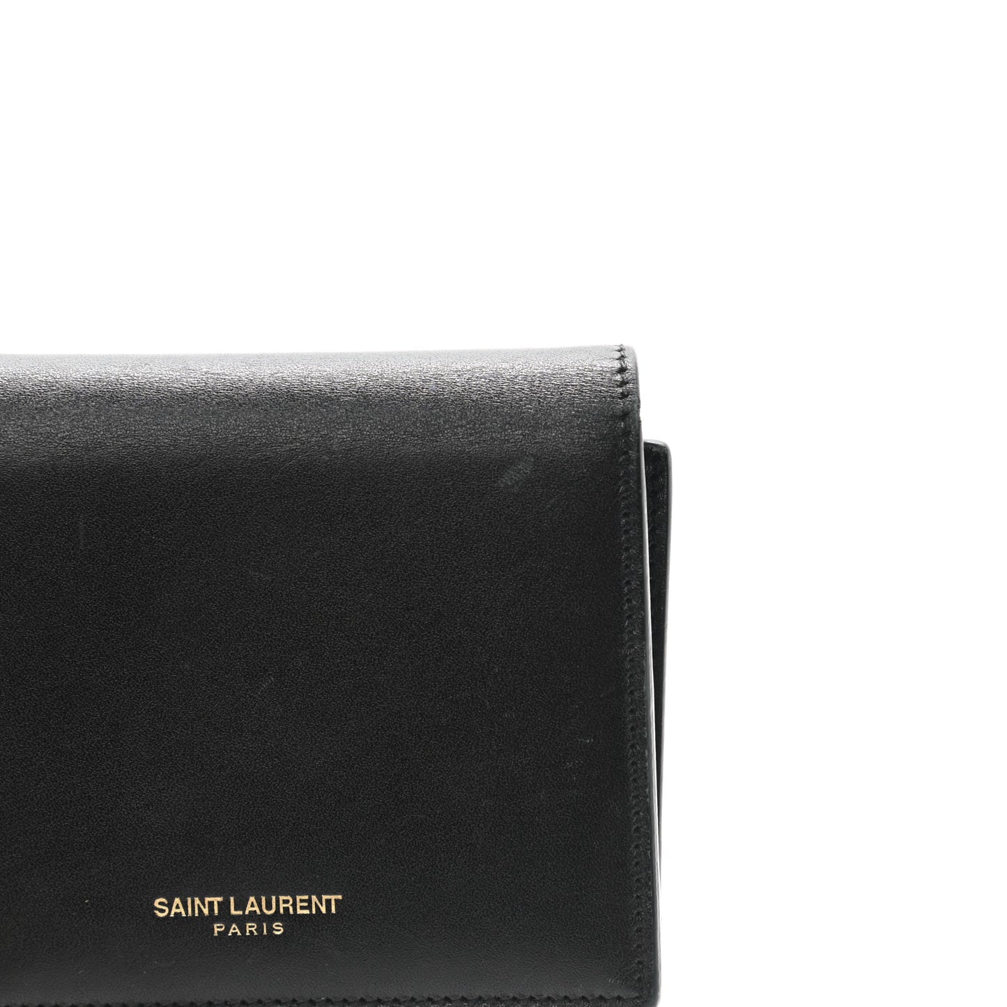 Smooth Calfskin Compact Wallet Black