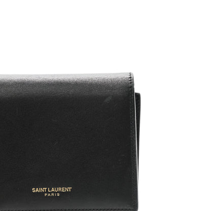 Saint Laurent Smooth Calfskin Compact Wallet Black 14 of 17