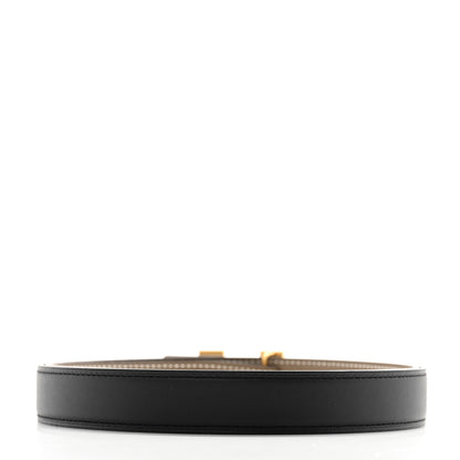 Hermes Epsom Swift 24mm Mini H Belt 95 38 Etoupe Black 2 of 6
