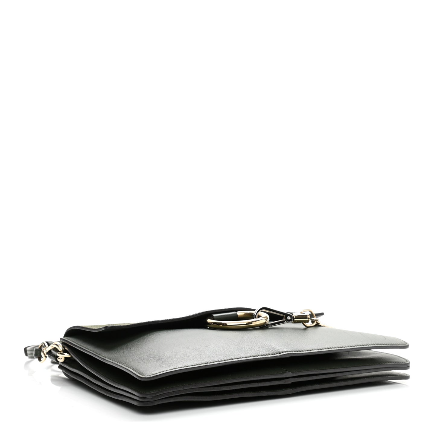 Calfskin Suede Medium Faye Shoulder Bag Deep Forest