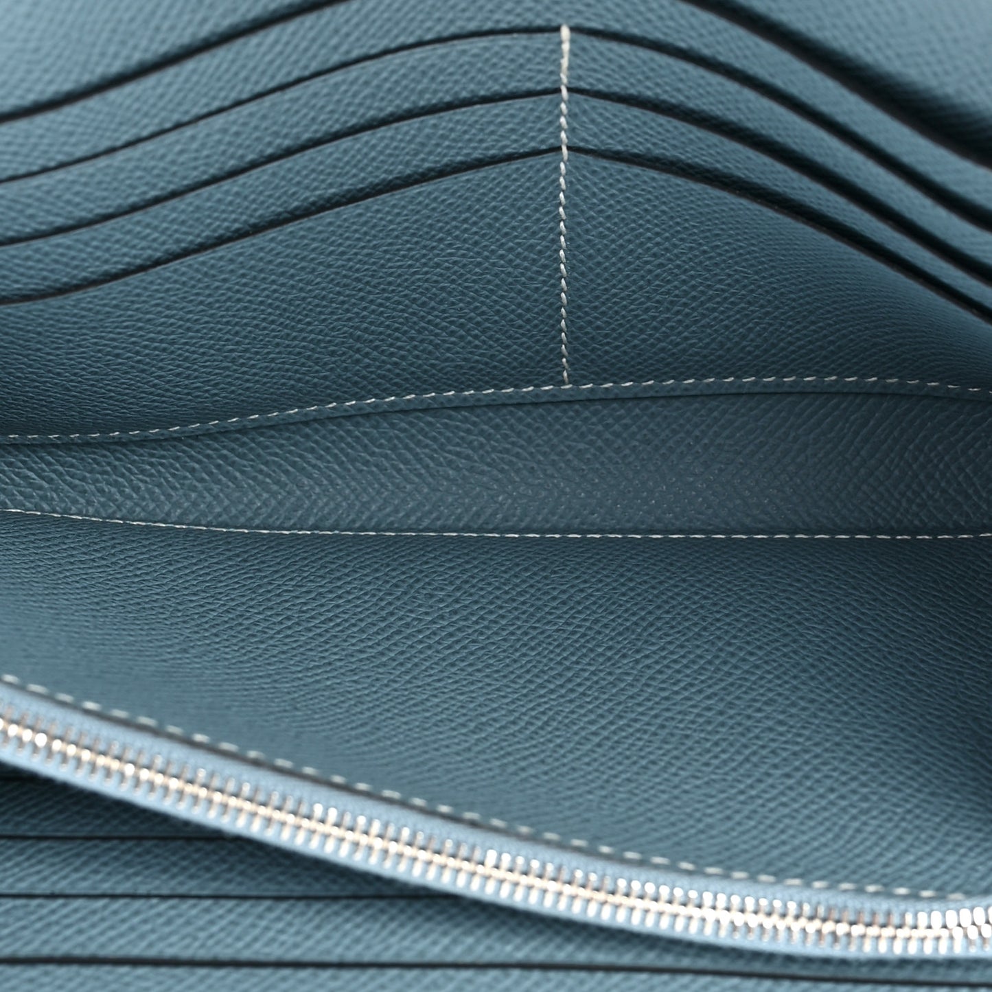 Epsom Kelly Longue Wallet Blue Jean