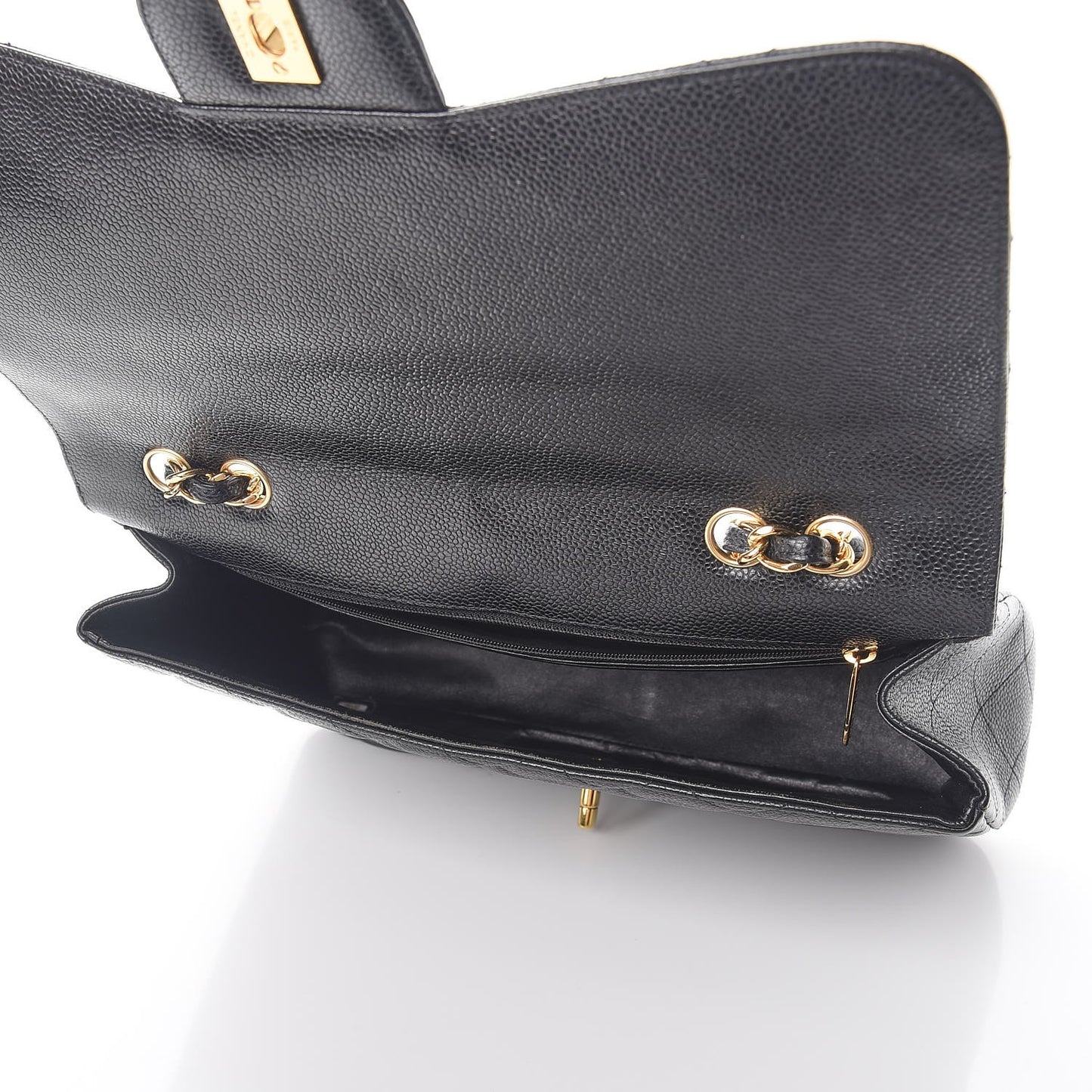 Caviar Quilted Jumbo Single Flap Black