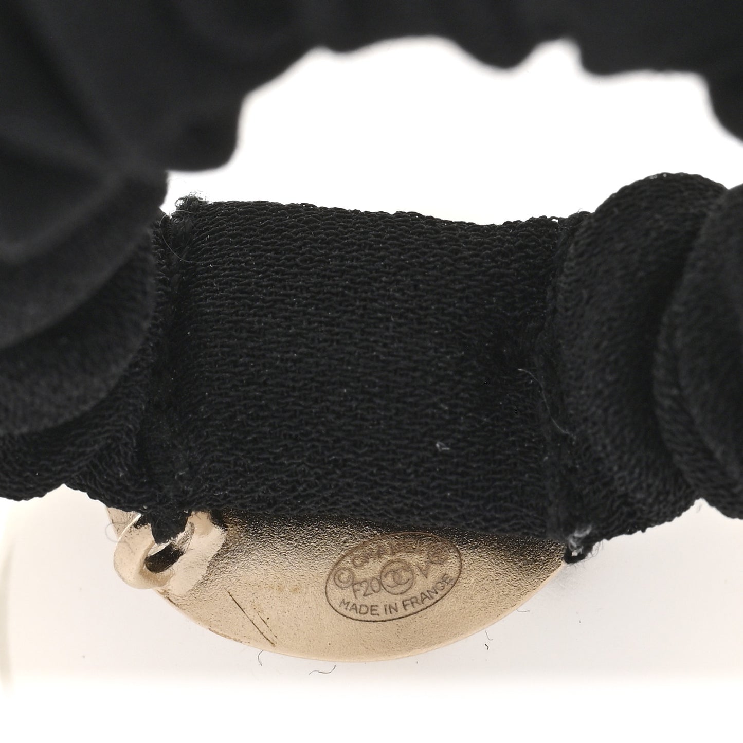 Pearl CC Hair Tie Black Gold Pearly White