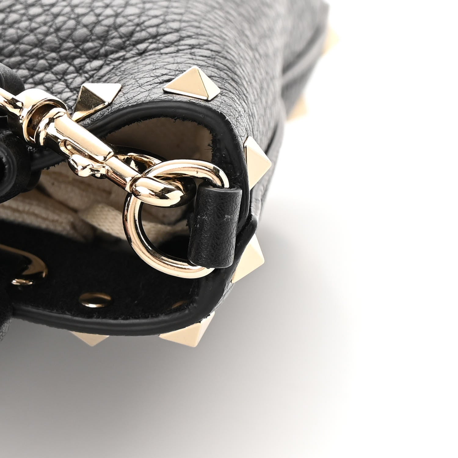 Valentino Garavani Grainy Calfskin Mini Rockstud Flip Lock Tote Black 10 of 10