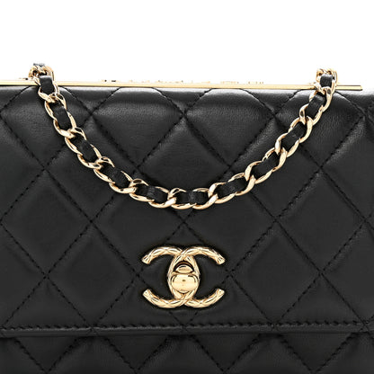 Chanel Lambskin Quilted Mini Trendy CC Wallet On Chain WOC Black 5 of 12