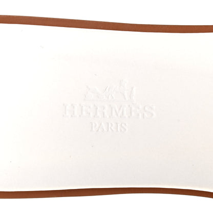 Hermes Box Calfskin Oran Sandals 36.5 White 7 of 9
