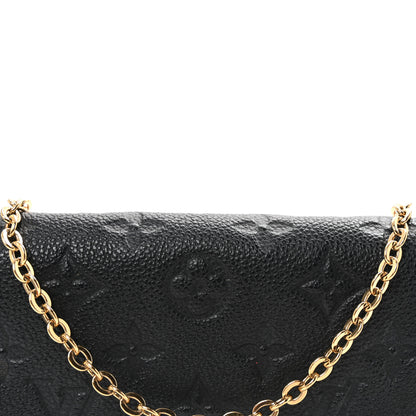 Louis Vuitton Empreinte Pochette Felicie Chain Wallet Black 7 of 9
