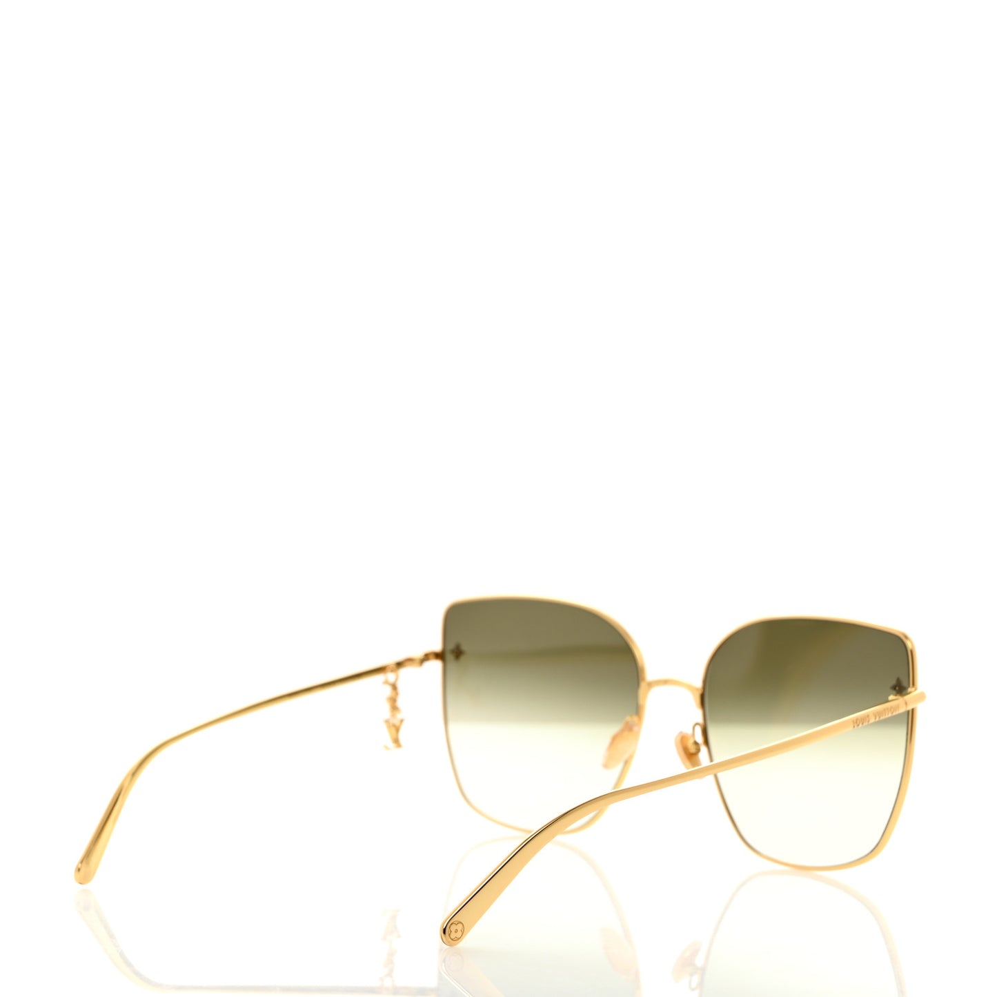 Metal LV Charm Cat Eye Sunglasses Z1720U Gold