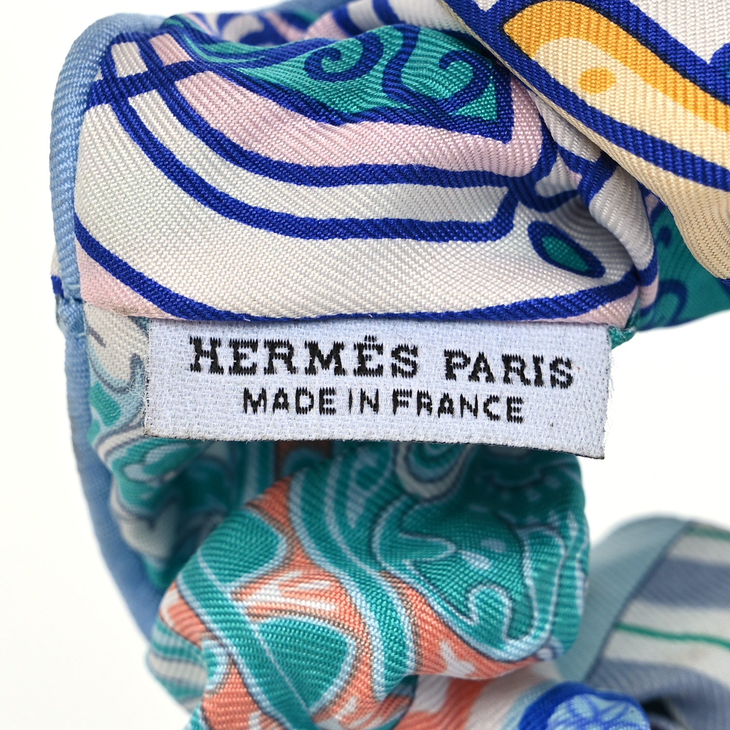 Hermes Silk Patchwork Claudia Scrunchie Multicolore 3 of 4