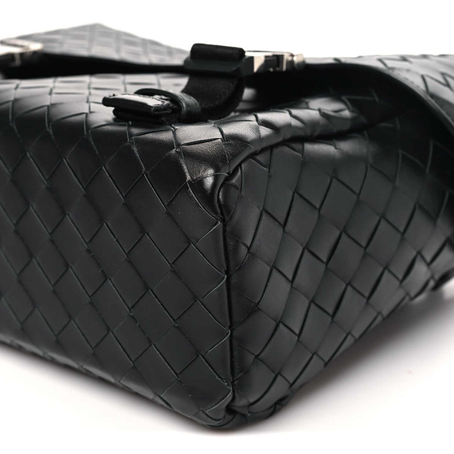 Nappa Intrecciato Postino Messenger Black