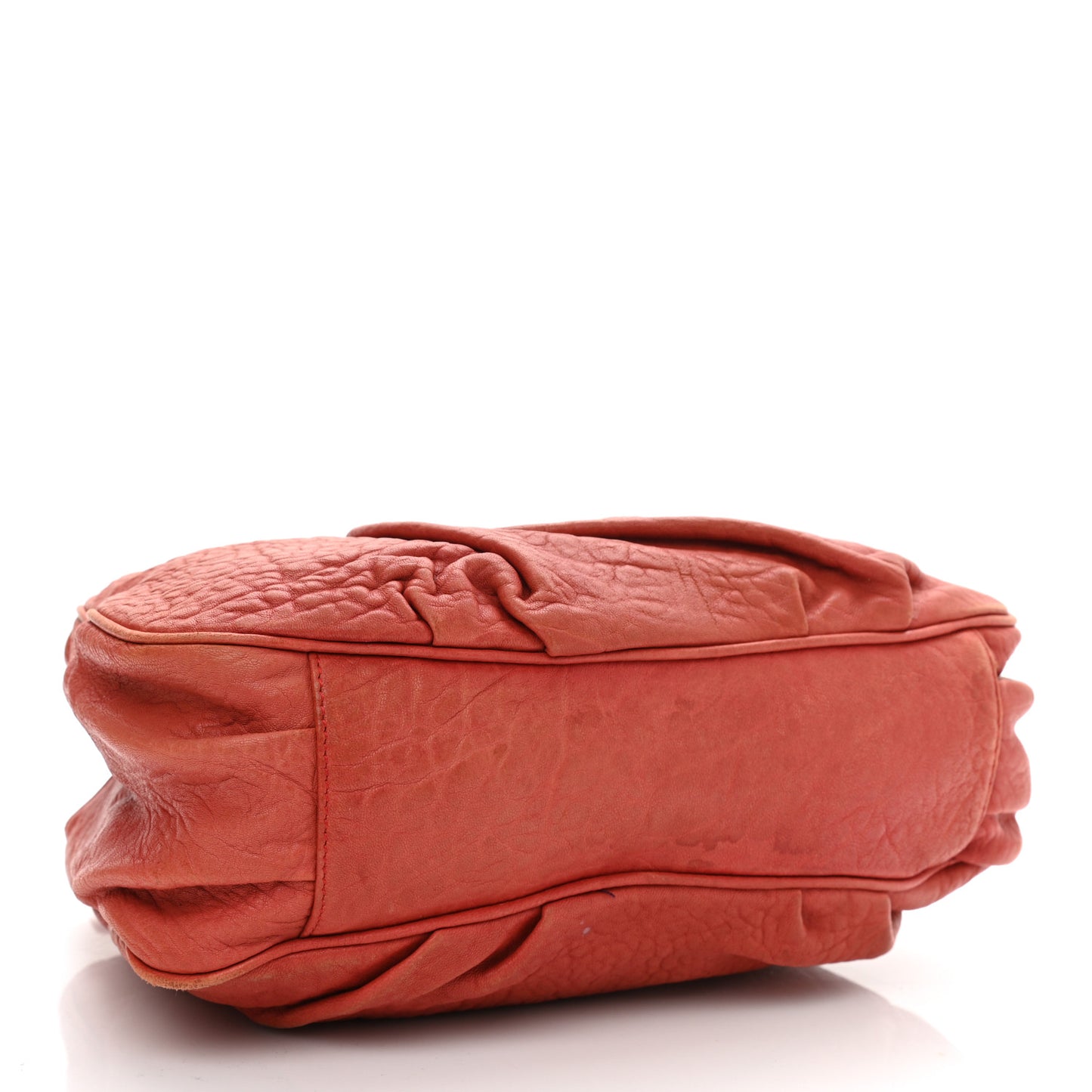 Crinkled Lambskin Small Mia Tote Red