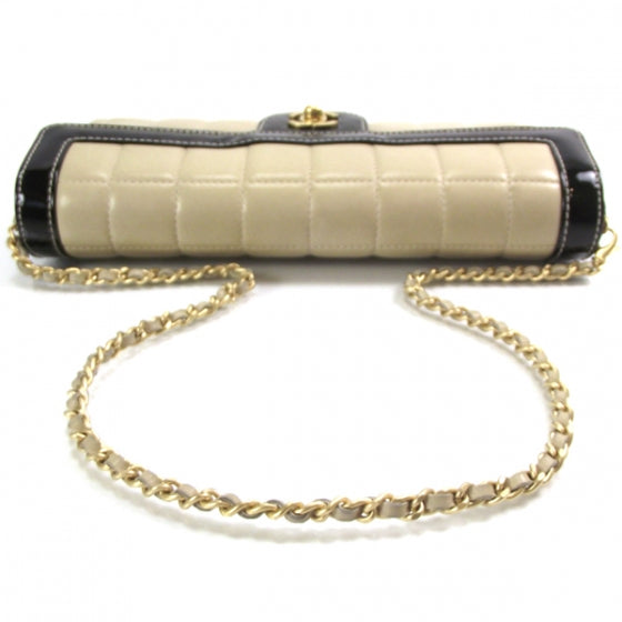 Chanel Lambskin Patent East West Chocolate Bar Flap Beige 6 of 12