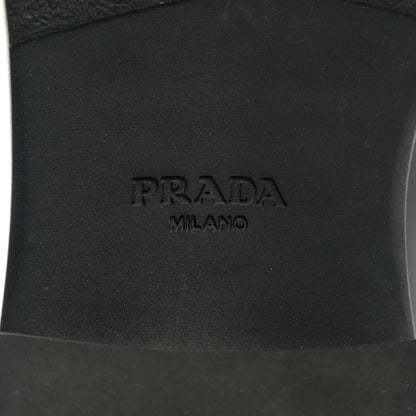 Prada Spazzolato Metal Triangle Logo 50mm Loafers 38.5 Black 8 of 12
