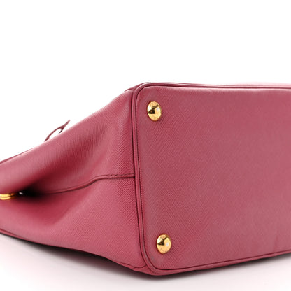 Prada Saffiano Small Galleria Double Zip Tote Peonia 9 of 11