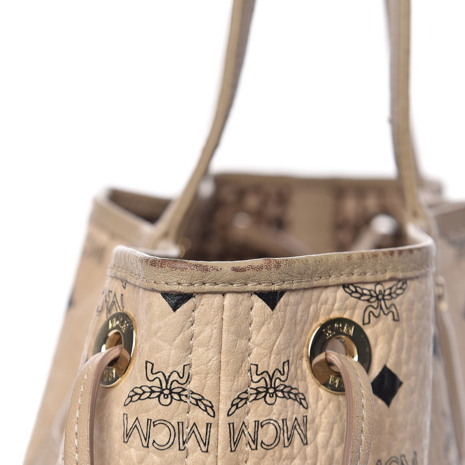 MCM Visetos Medium Liz Reversible Shopper Tote Beige 12 of 29