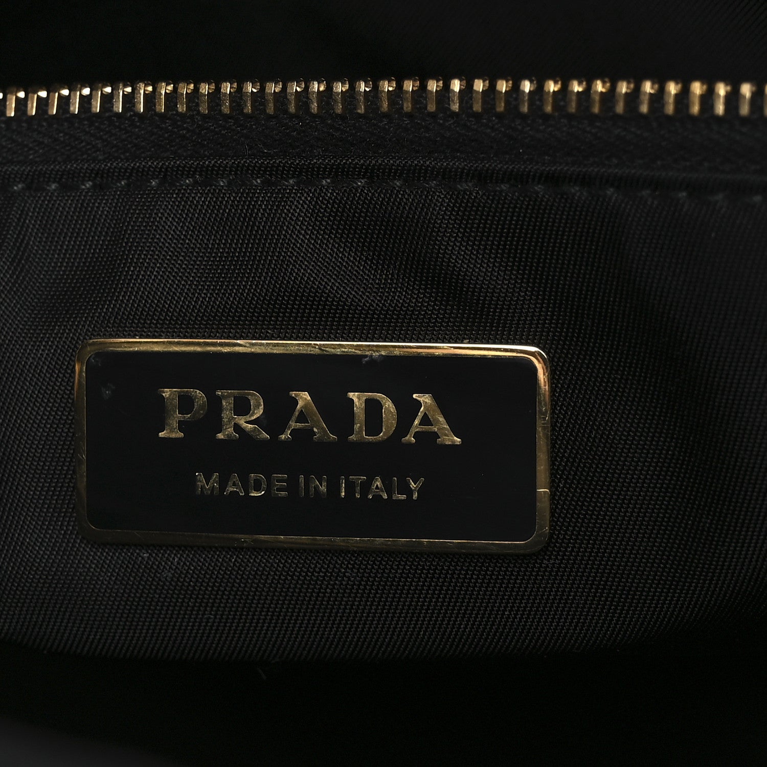 Prada Tessuto Nylon Chain Shoulder Bag Black 6 of 10