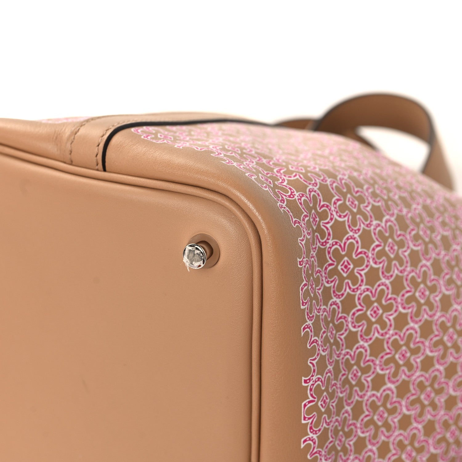 Hermes Swift Lucky Daisy Picotin Lock 18 PM Chai Rose White 12 of 13