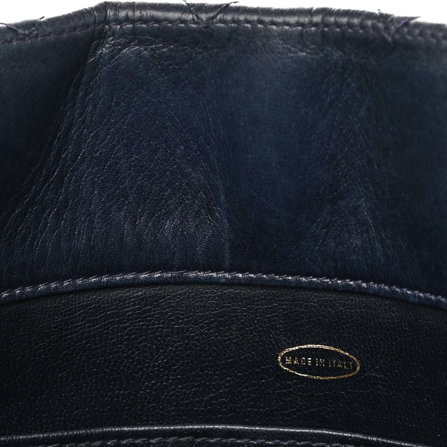 Lambskin Quilted Shoulder Bag Navy