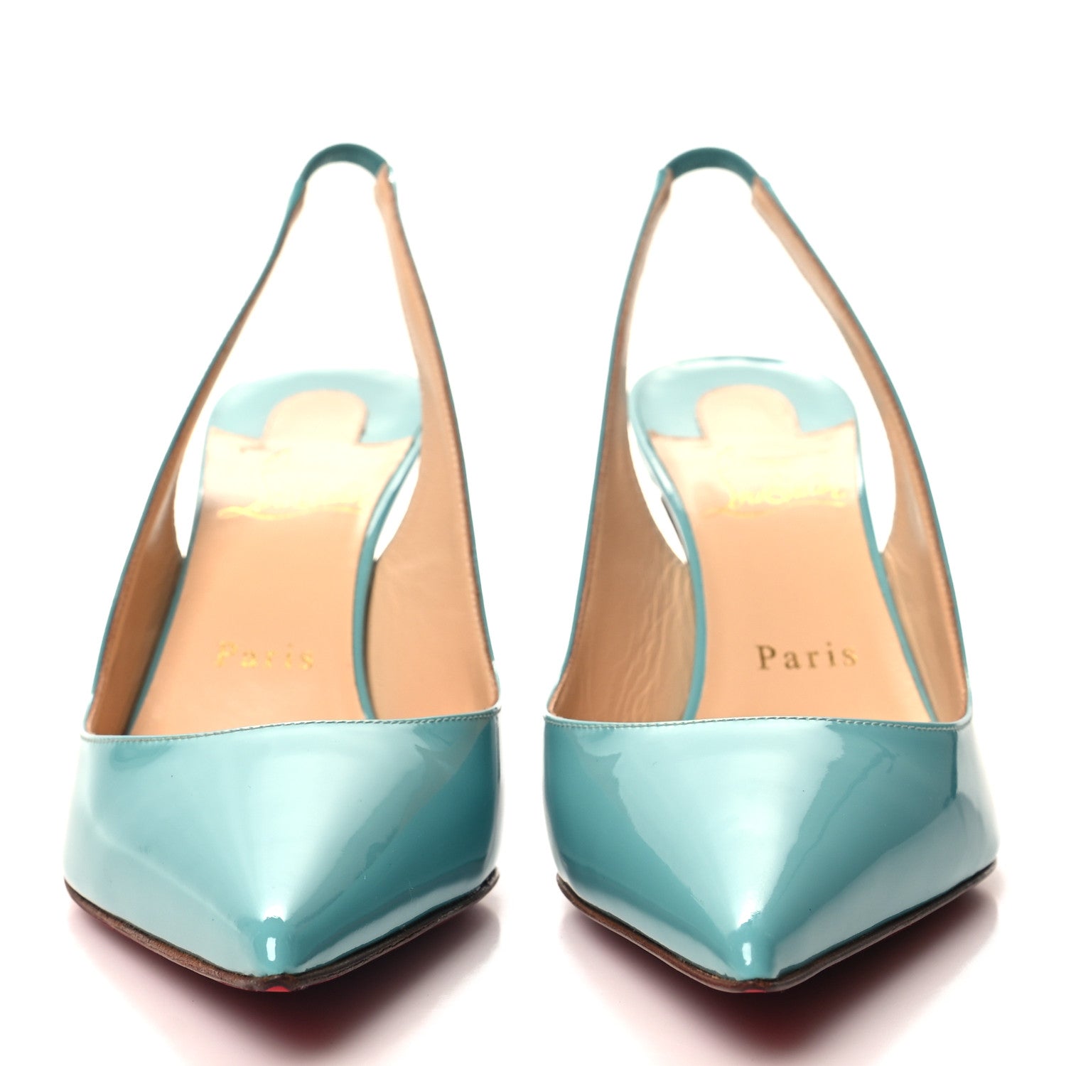 Christian Louboutin Patent Clare Sling 80 Pumps 38 Noumea 2 of 8