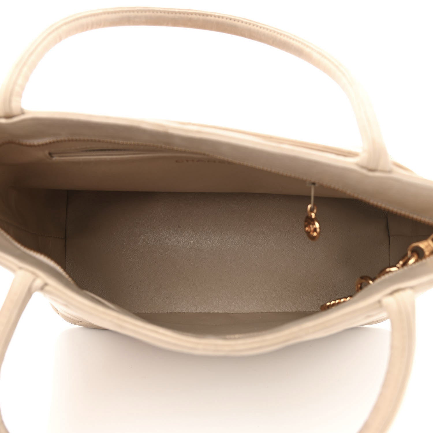 Chanel Lambskin Quilted Medallion Tote Light Beige 4 of 15